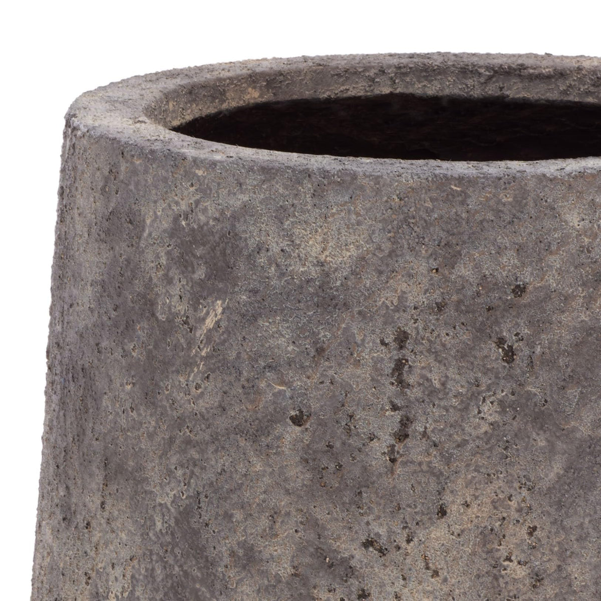 SAFAVIEH Outdoor - Stark Planter Pot with Drainage - Antique Brown Ficonstone Cement - Weather Resistant - Ideal for Patio, Garden, Backyard, 12" Wx 12" D x 18.9" H (PAT1551A)