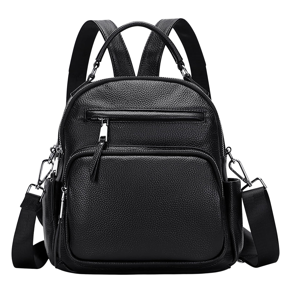 ALTOSY Genuine Leather Backpack for Women Small Convertible Backpack Purse Ladies Shoulder Bag 4 in 1 to Carry