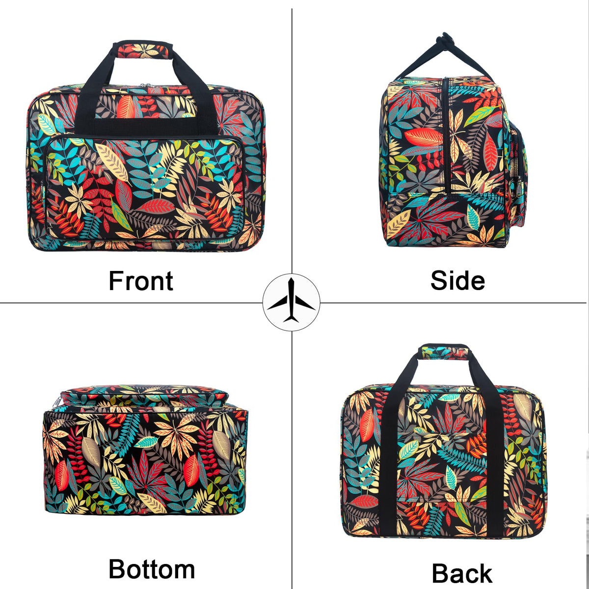 Haroranax Sewing Machine Carrying Case，Sewing Machine Carrying Case Tote Bag，Universal Tote Storage Bag with Pockets and Handles, Suitable for Most Standard Singer, Janome (Black)