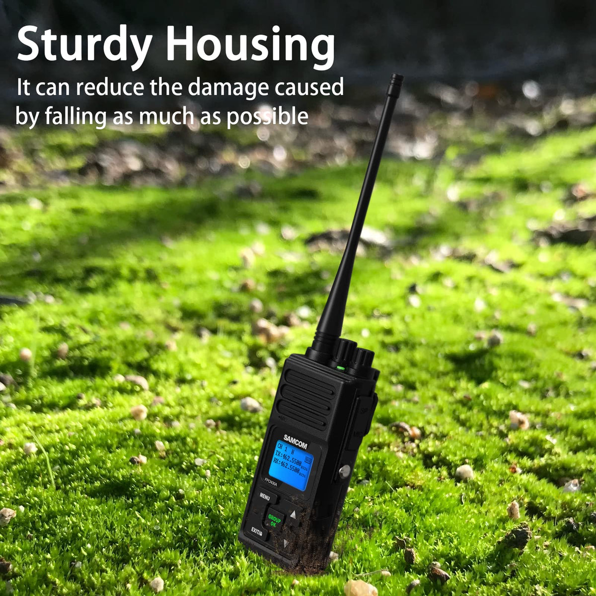 SAMCOM FPCN30A Two Way Radio Commercial with Gang Charger, Rechargeable 2 Way Radio,5W Walkie Talkie High Power, UHF Radios for Warehouse,Churches,Jobsite (6 Pcs Radio + Charger Gang)