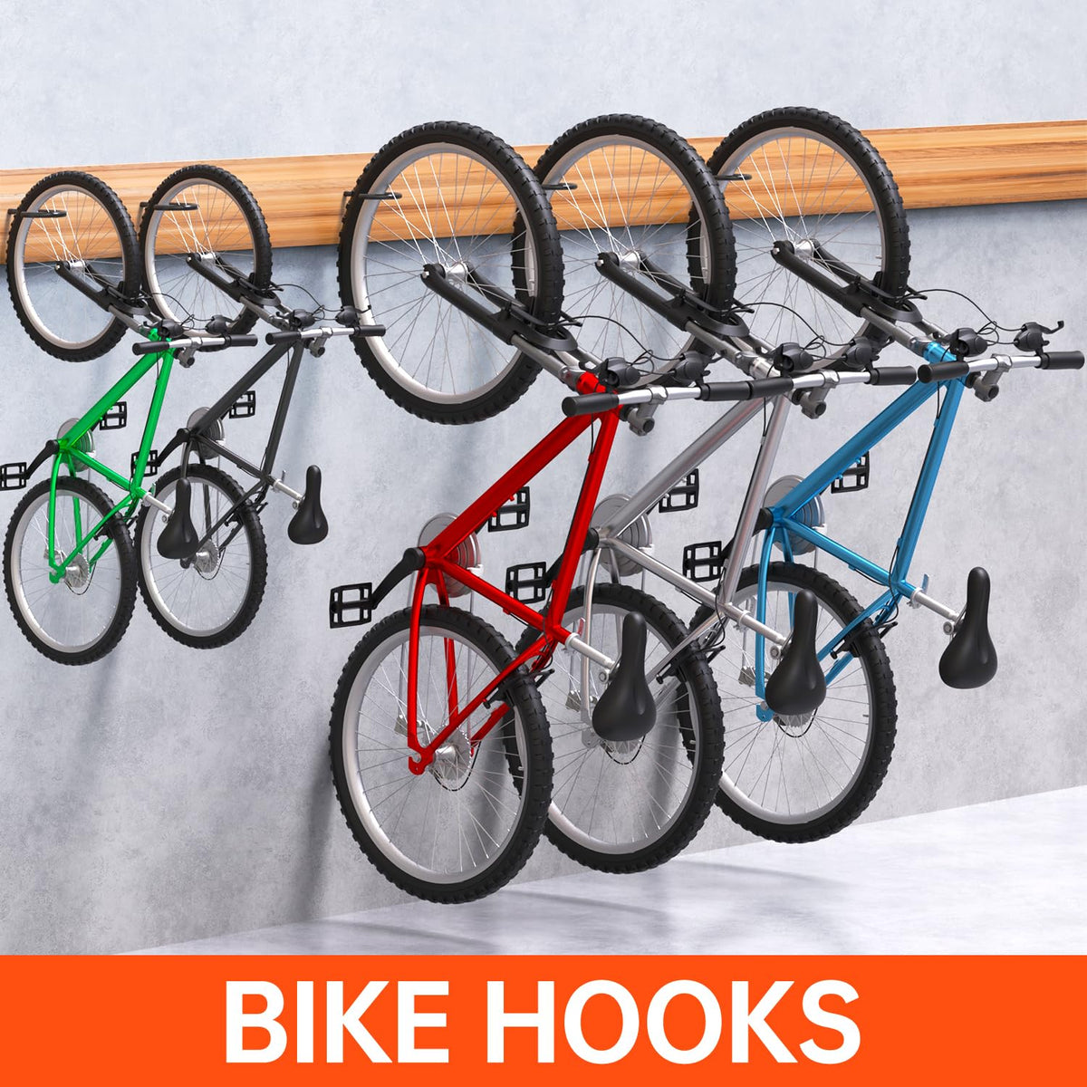 GURADESIGN 16-Pack Heavy Duty Bike Hook, Loading Capacity 100 LBS, 6 inch, Bike Hooks for Garage Wall and Garage Ceiling