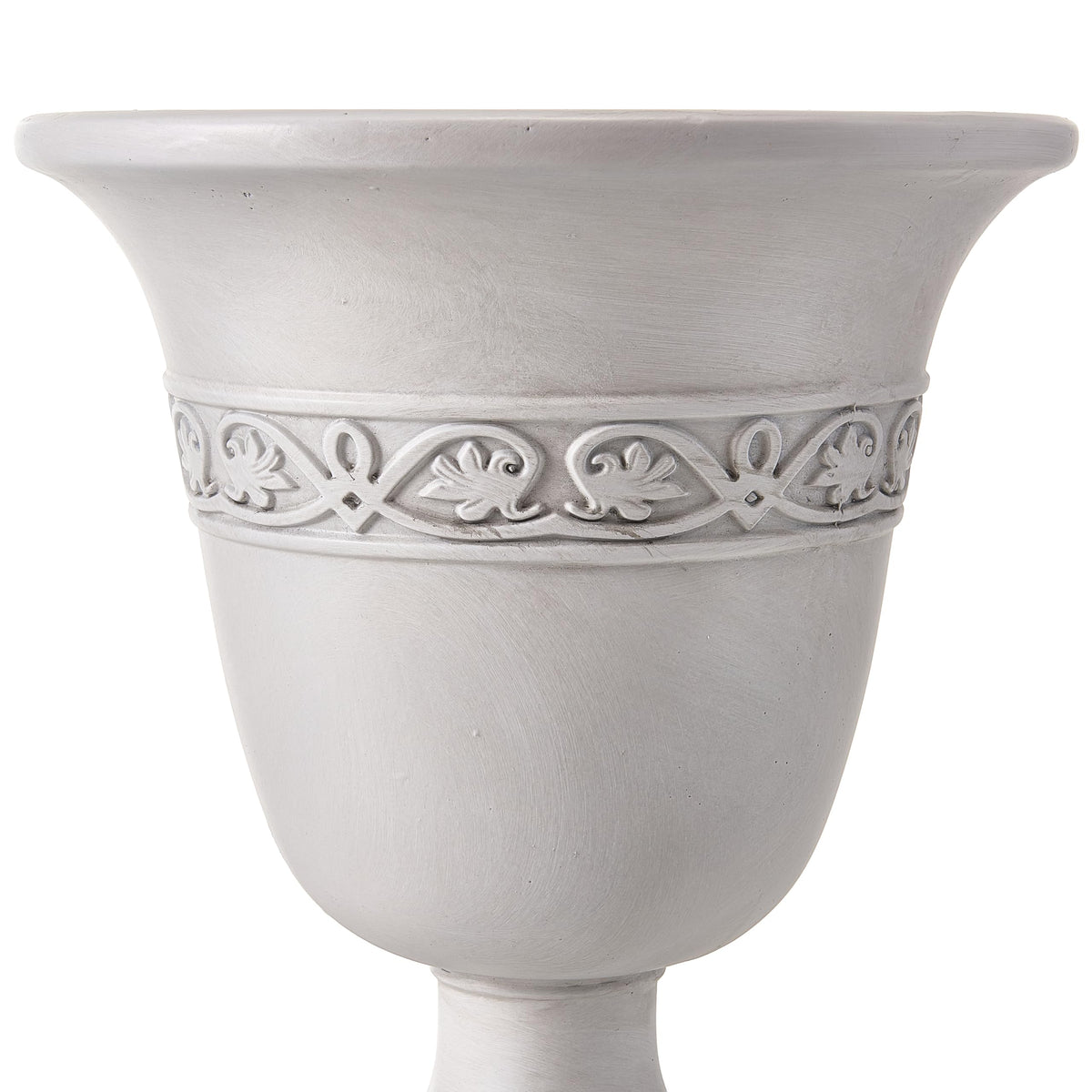 Christopher Knight Home Sical Round Concrete Planter Set of 2, 2 Pack Garden Flower Pot with Drainage Hole, MGO Patio Urn Planter for Outdoor Plants, Outdoor Planter Box, No Assembly, Antique White
