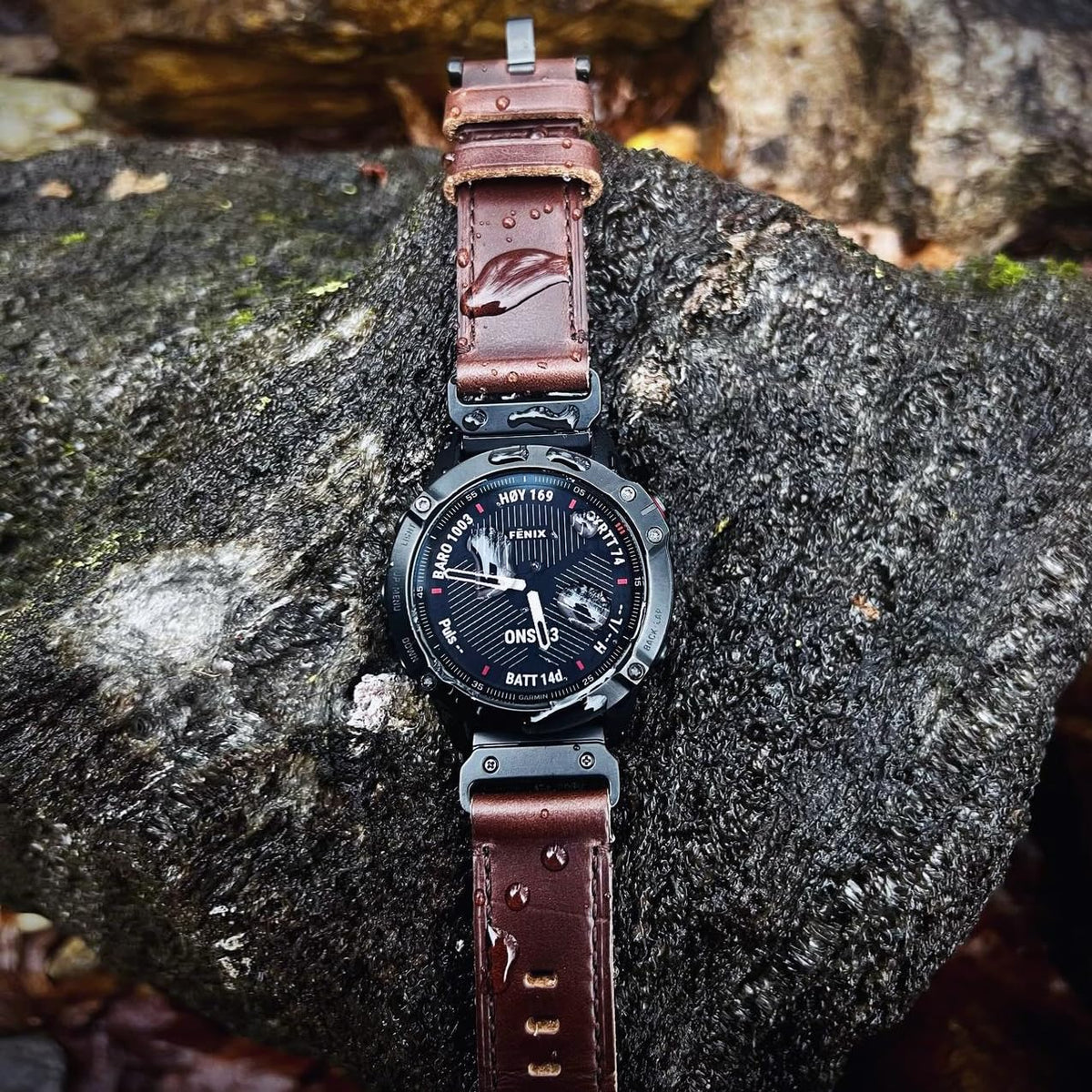 Compatible with Fenix Fenix 8 51mm, 5X Plus Bands Fenix 7X Sport Horween Leather Replacement Watch Strap for Garmin Fenix 5X/Fenix 5X Plus/Fenix 6X/Fenix 6X Pro/Fenix 3/HR/Descent MK1/D2 Delta PX/D2 Charlie…
