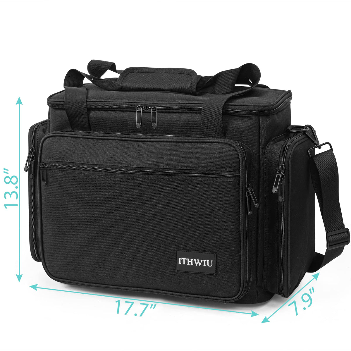 ITHWIU Sewing Machine Carrying Case with Multiple Storage Pockets Large Capacity, Universal Tote Storage Bag Compatible with Most Standard Singer, Brother, Janome