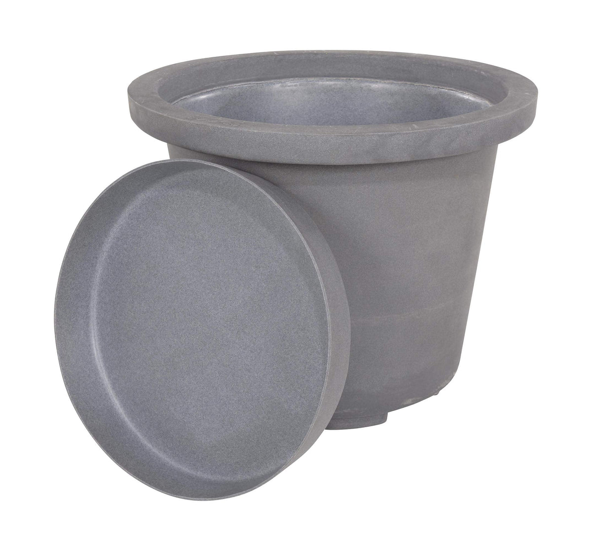 Vestil OG-IP-65-GGY Plastic Industrial Planter 36-1/4 in. x 36-1/4 in. x 29-5/8 in. 65 Gallon 800 Lb. Capacity Granite Gray