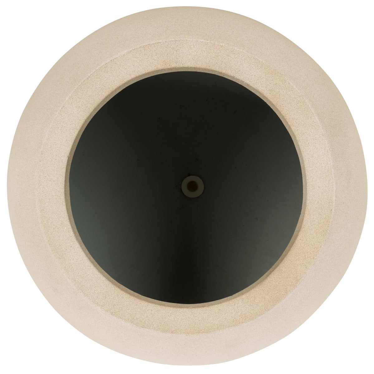 SAFAVIEH Outdoor - Kenslia Beige Ficonstone Planter Pot with Drainage Hole, Frost Resistant Decorative Orb Planter for Patio, Deck, Garden, 15.7" W x 15.7" D x 12.7" H (PAT1518B)