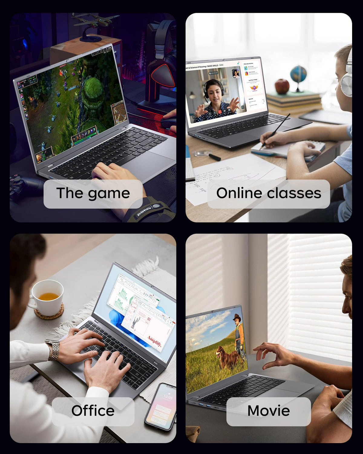 Zrasu 14" Laptop Computer,Pentium Gold 6500Y (Up to 3.4GHz), 32GB RAM 1TB SSD, Grey Laptops with Type-C, HDMI, USB3.2, BT5, WiFi 5, Lightweight Business Laptop