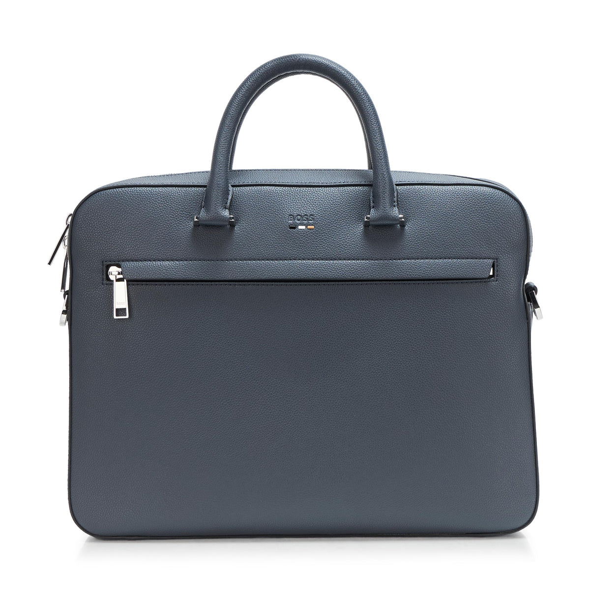 BOSS, Ray Soft Friendly Leather Brief Case, dusty blue, One Size