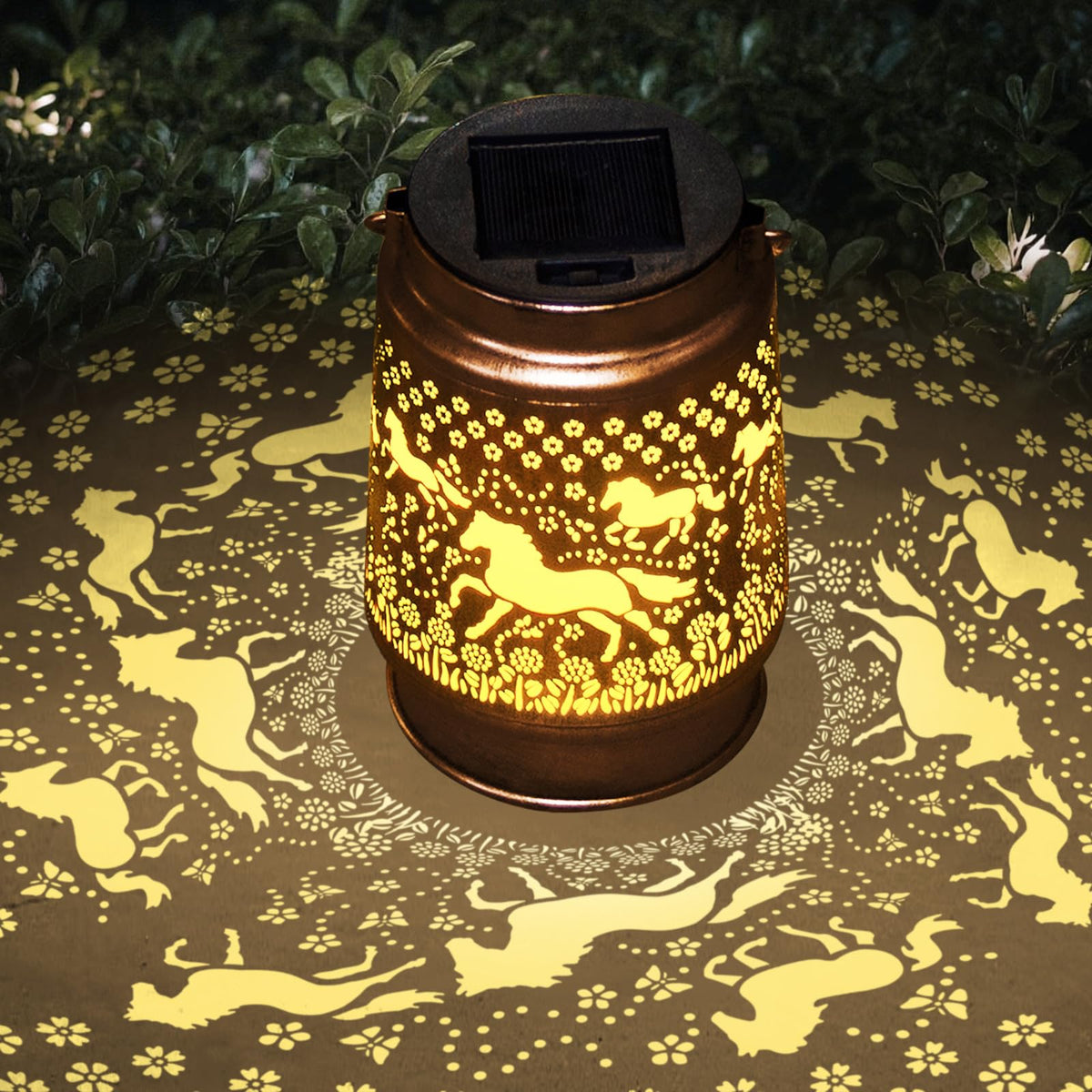 Horse Lover Solar Light Gift for Mom/Grandma/Women/Sister - Waterproof LED Mason Jar Hanging Lamp for Mother's Day - Outdoor Lantern Decor for Garden, Yard, Patio