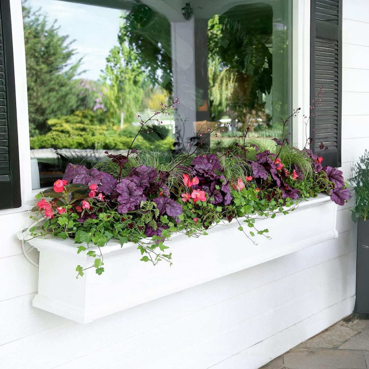 Mayne 4826-W Yorkshire Window Box, 6-Foot, White