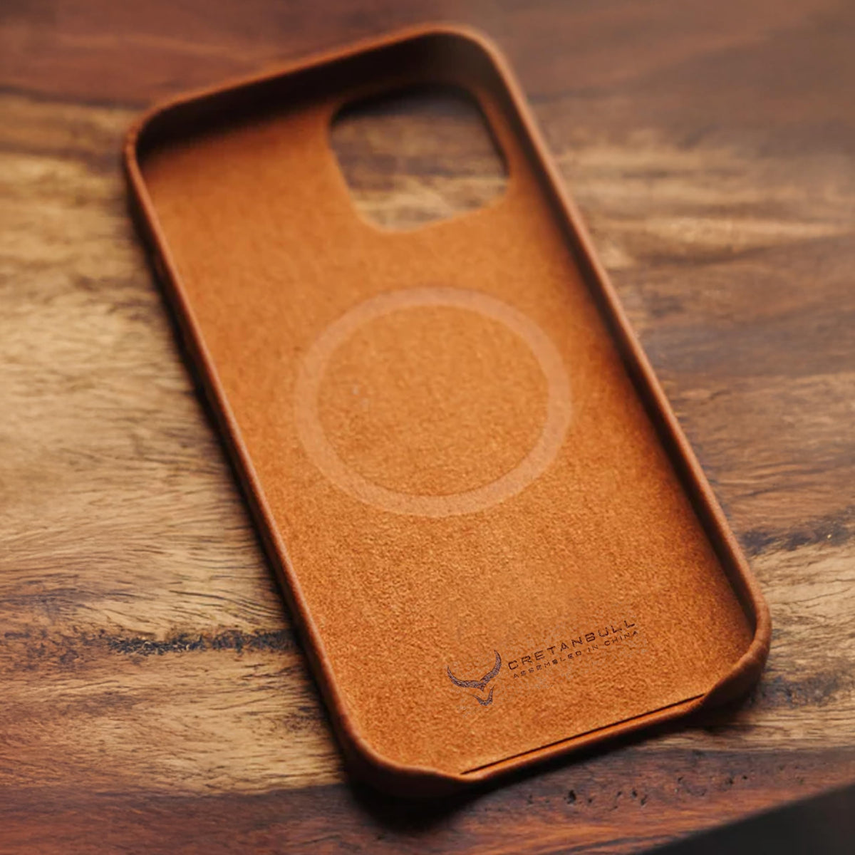 Cretanbull iPhone 16 Pro Max Leather Case - Oil Waxed Full Grain Anti-Scratch Handmade Genuine Leather Case - Compatible with Magsafe, Shockproof, Drop Proof, Protective Slim Case (16 Pro Max Ochre)