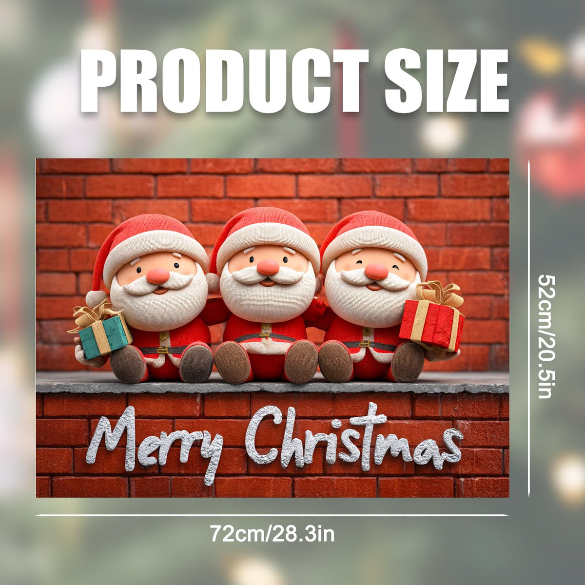 Nuxovilar Christmas Stove Top Cover 28.35×20.47inch, Santa Trio Stove Cover, Polyester & Diatom Mud Blend, Fun Pattern Festive Decor