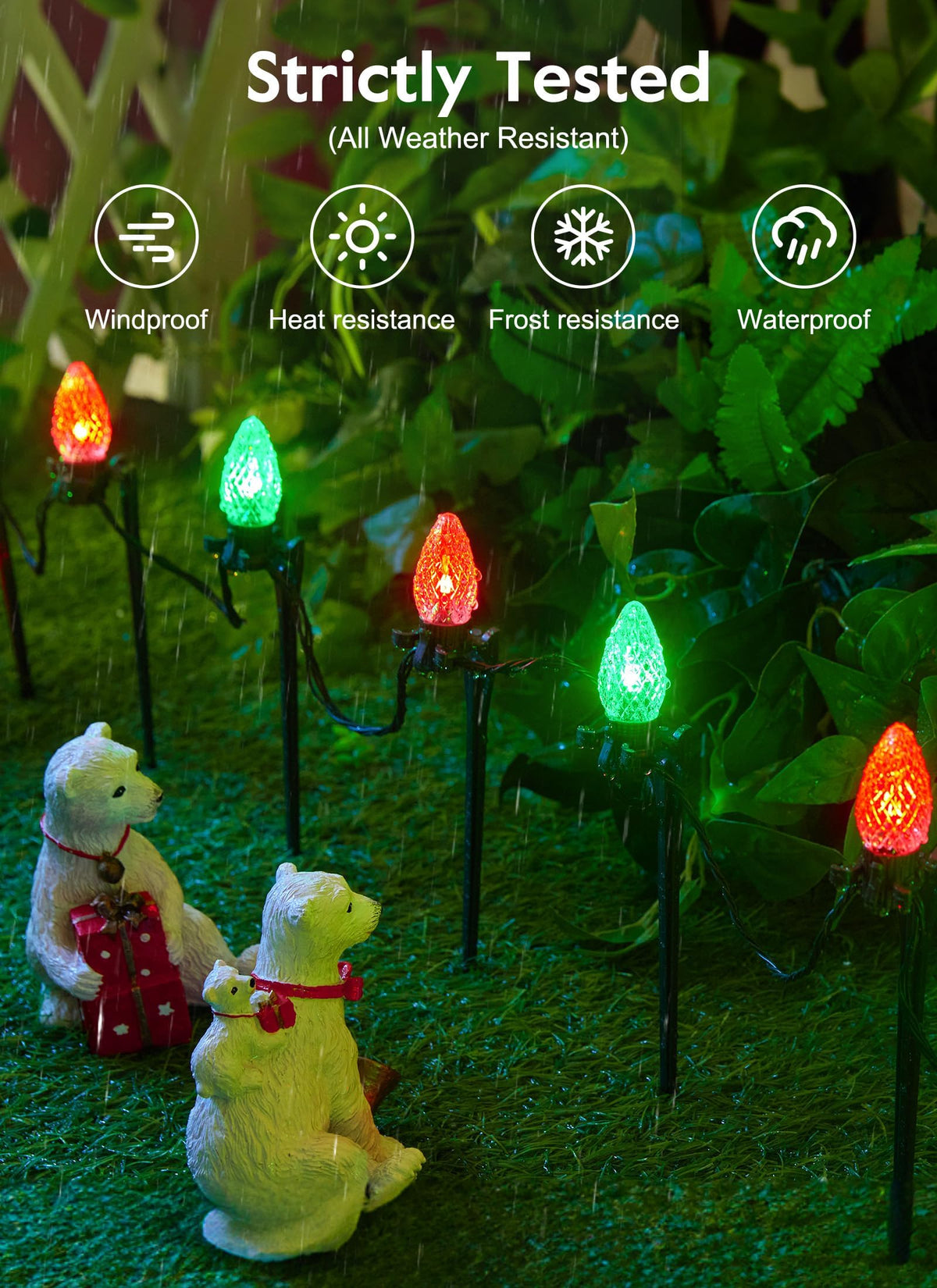 Brightown Smart C9 LED Christmas Lights, 50Ft 75 LED, RGB, Remote/App Control, Music Sync, Smart Multicolor, Model GY-C-50.6-U-B1