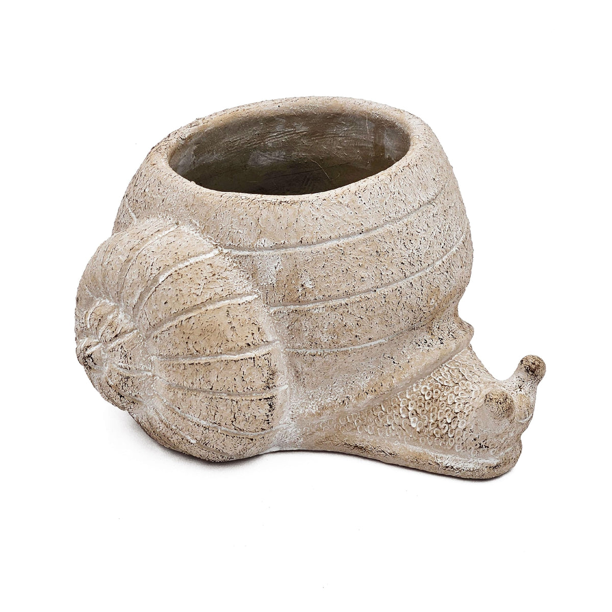 A&B Home Snail Planter - Decorative Weathered Cement Pot, Plant Holder for Home and Garden, Living Room Coffee Table Flower Vase Garden Patio Accent Piece, 8.3" x 7.1" x 4.7"