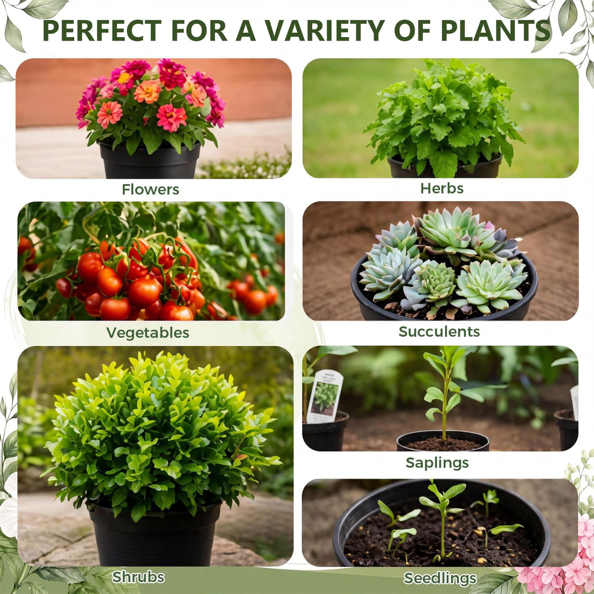 Romooa 20 Pack 10 Inch Plant Pots Bulk with Drainage Holes Heavy Duty Black Plastic Garden Planters Mordern Flower Pots for Indoor Outdoor Garden Patio Balcony