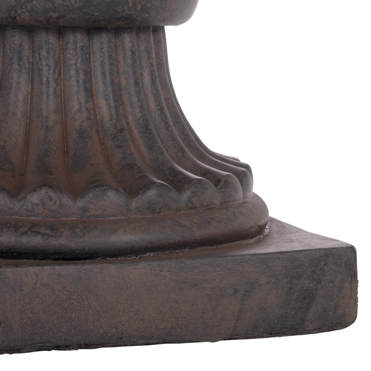 SAFAVIEH Outdoor Patio Furniture Collection - Apollo Brown Planter Pot, Magnesium Oxide, Pedestal Urn Style (PAT5046B)