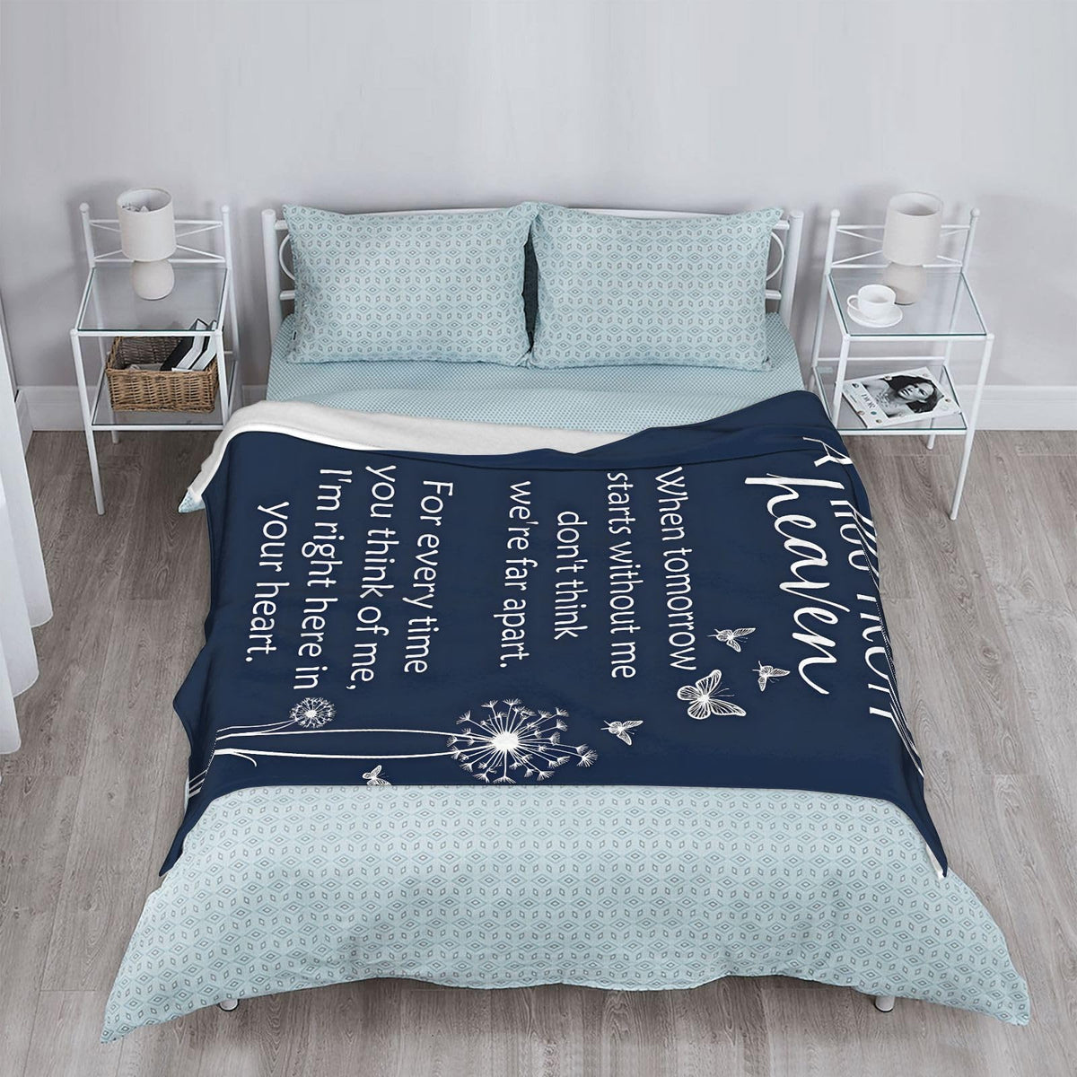 Sending You A Big Hugs So Its There When You Need It Blanket Cozy Flannel Comfort Throw Sympathy Healing Gift Encouragement Blanket for Family and Friends (White 9, 50x60in(127cm*153cm))