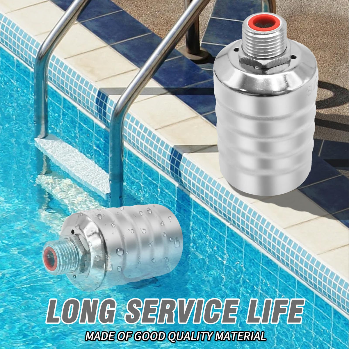 VIKKSAER 2Pcs 1/2" Auto Water Level Control Float Valve, 304 Stainless Steel, Automatic Water Level Controller for Water Tanks, Fish Ponds, Livestock Troughs, Hydroponics, Pool