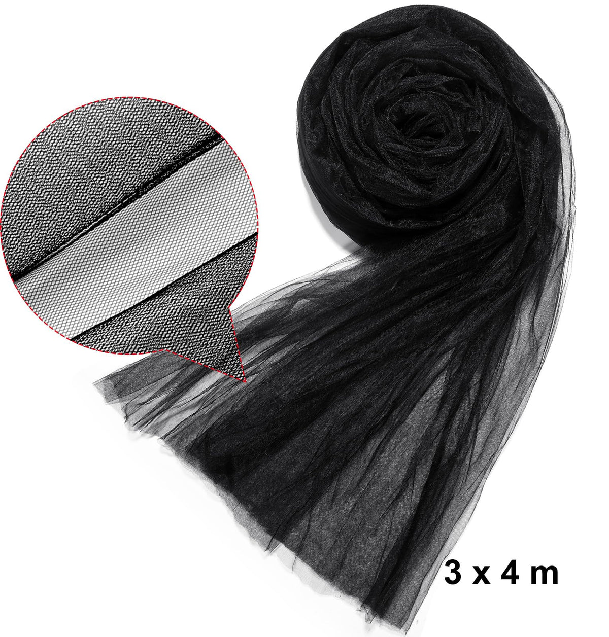 Zonon Mosquito Netting Garden Insect Mesh Netting Garden Patio Mesh Screen Net Fly Insect Bug Bird Net Barrier for Patio Balcony Porch Gazebo Vegetables Fruits Plant Protection(9.84 x 13.12 ft,Black)