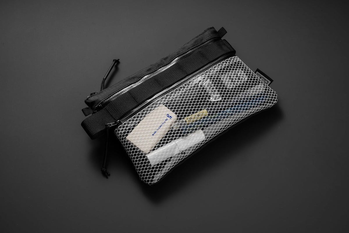 TACTICAL_GEEK Storage A16 EDC Pouch, Waterproof Nylon Organizer, Multifunctional Utility Zipper Bag, Semi-Transparent Mesh Pouch for Storing Small tools, Daily Necessities