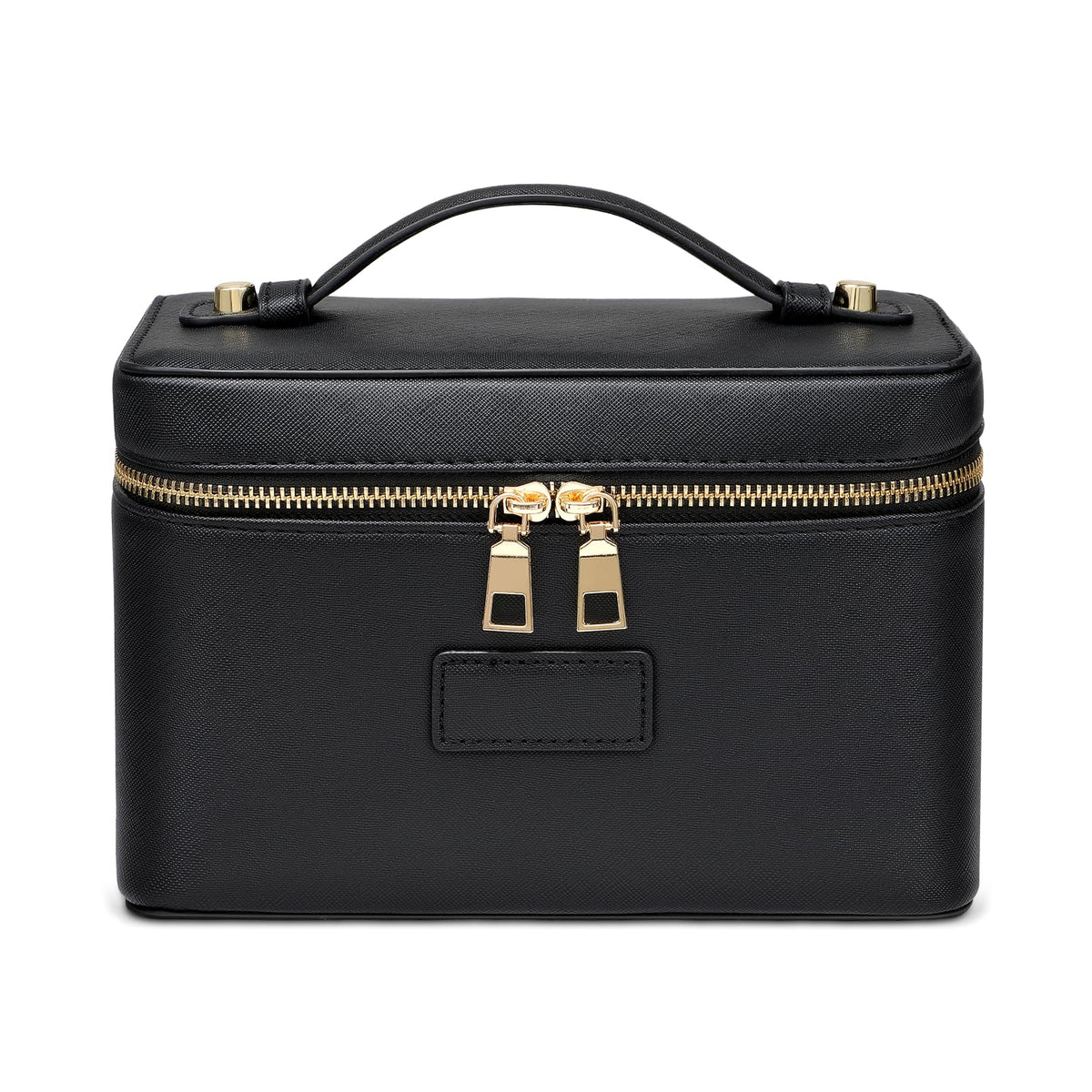 Tawd Makeup Bag Vanity Case with Removable Organizer Divider Waterproof Leather Portable Cosmetic Bag Travel Toiletry Bags Makeup Organizer Case