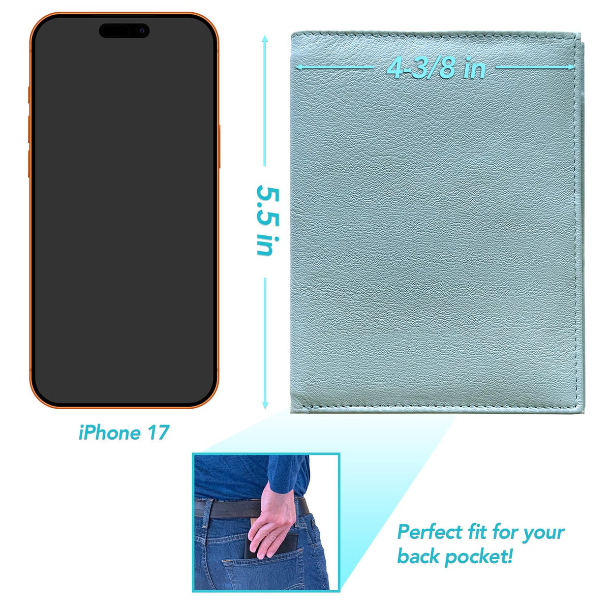 Chambray RFID Genuine Leather Passport Wallet