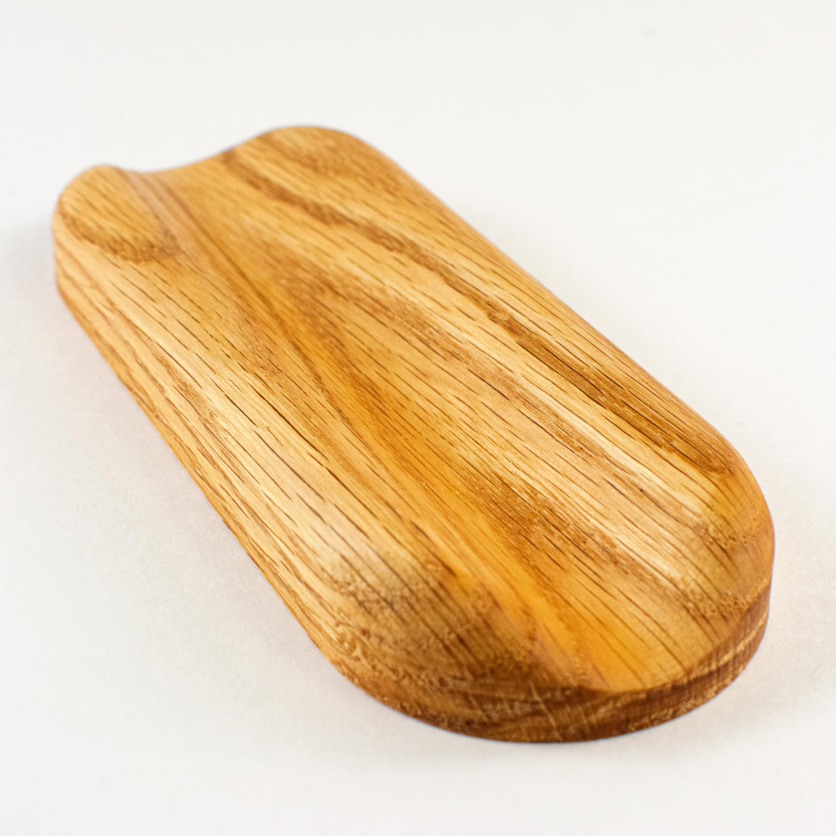 Vorovale Solid Oak Single Pen Tray, Minimalist Desk Organizer, Natural Wood, Handcrafted, Precision Angled Channel