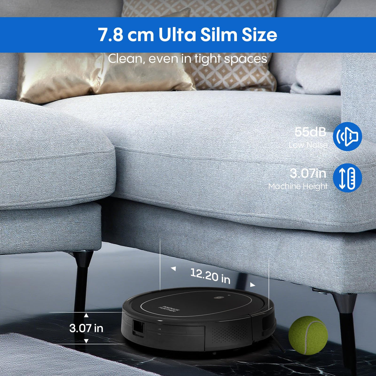 Robot Vacuum and Mop Combo, 3 in 1 Robotic Vacuums Cleaner with 4000Pa Suction, WiFi/App/Alexa, Central Brush & Scheduled & Self-Charging, Slim Vacuum Robot Cleaner for Pet Hair, Hard Floor, Carpet