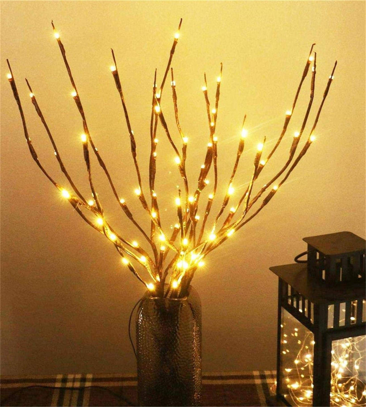 AMARS LED Branch Lights, 3pcs Battery Operated Timer, 29inch Warm White Decorative Twig Tree for Home and Christmas, Model BR150-MAWW