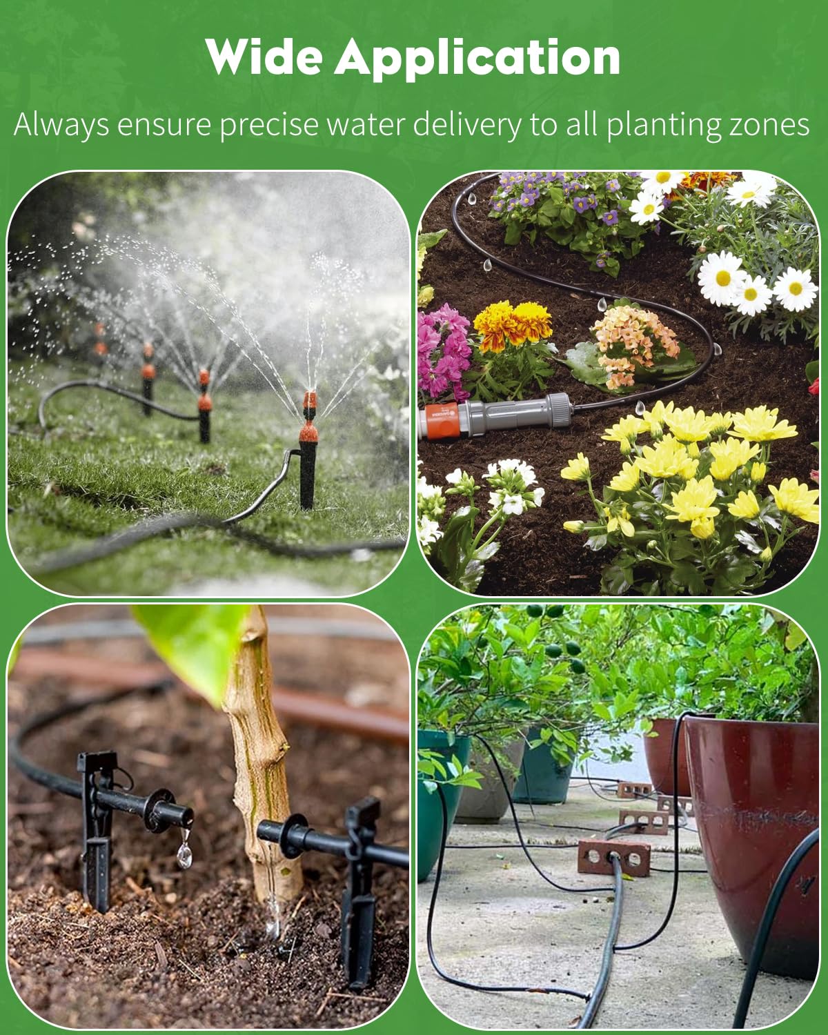 Pawfly 25 ft. 1/4" Drip Irrigation Tubing, Blank PE Distribution Tubing for Drip Irrigation System, Black Polyethylene Drip Line, Drip Irrigation Hose Roll for Garden Watering