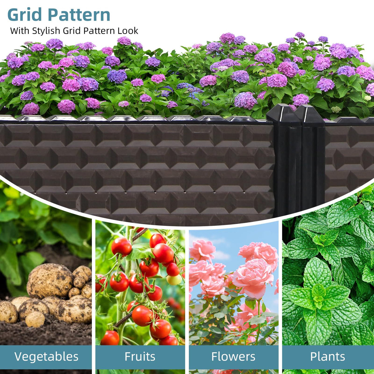 Large Planters for Outdoor Plants - Deepened 20" H, Raised Beds for Gardening Self Watering, Elevated Planter Box with Legs, Rectangular Garden Planters for Outdoor Plants Flowers, 94.4"L x 15.7"W