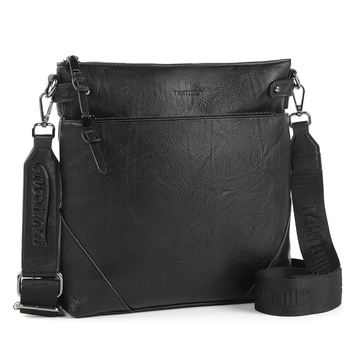 TANTOMI Crossbody Bags for Women, Vegan Leather Hobo Purse for Travel, Shoulder Handbags with Adjustable Wide Strap