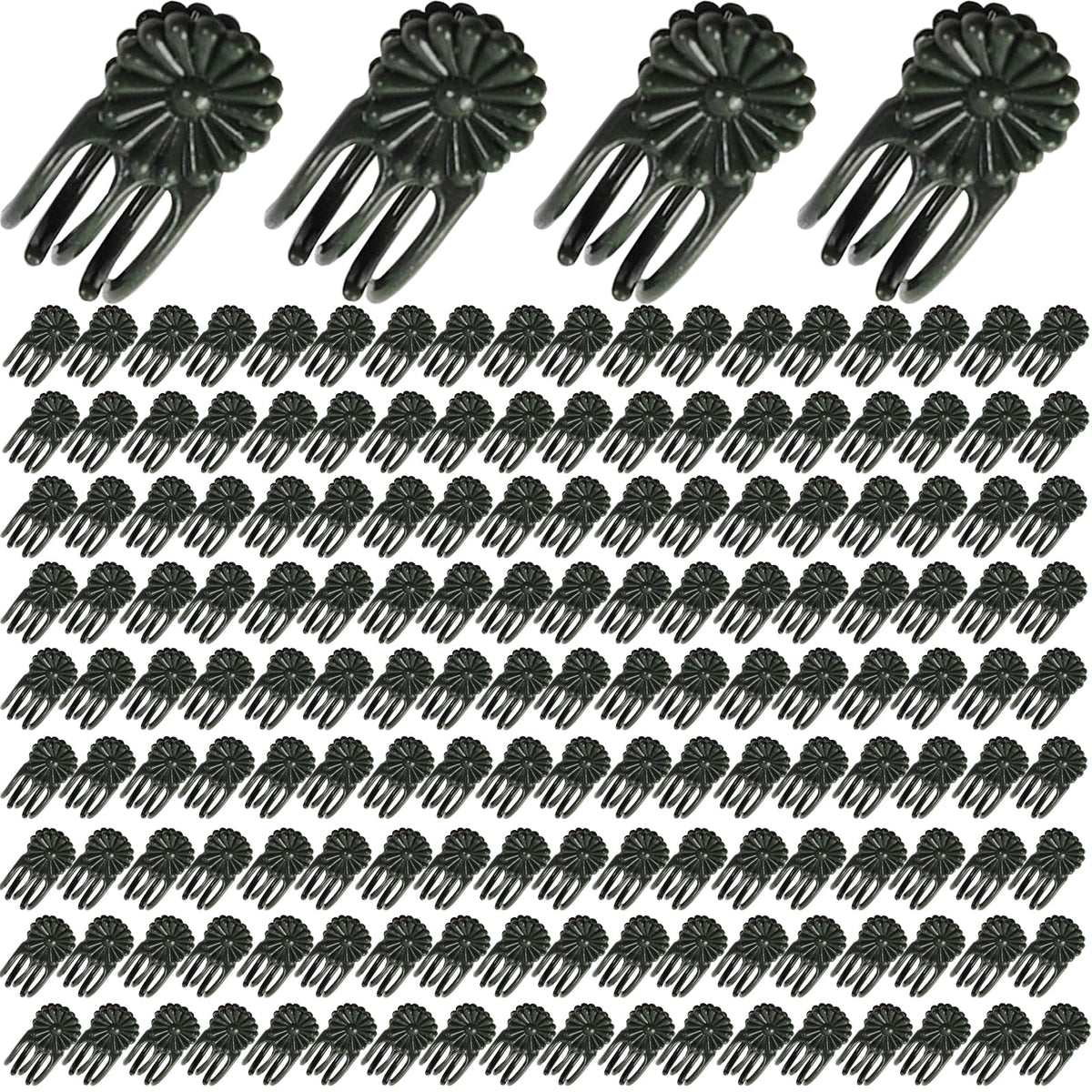 GXXMEI 400PCS Orchid Clips for Plants Support - Dark Green, for Small - Middle Climbing Plants Vine Plants & Single Stem Plants