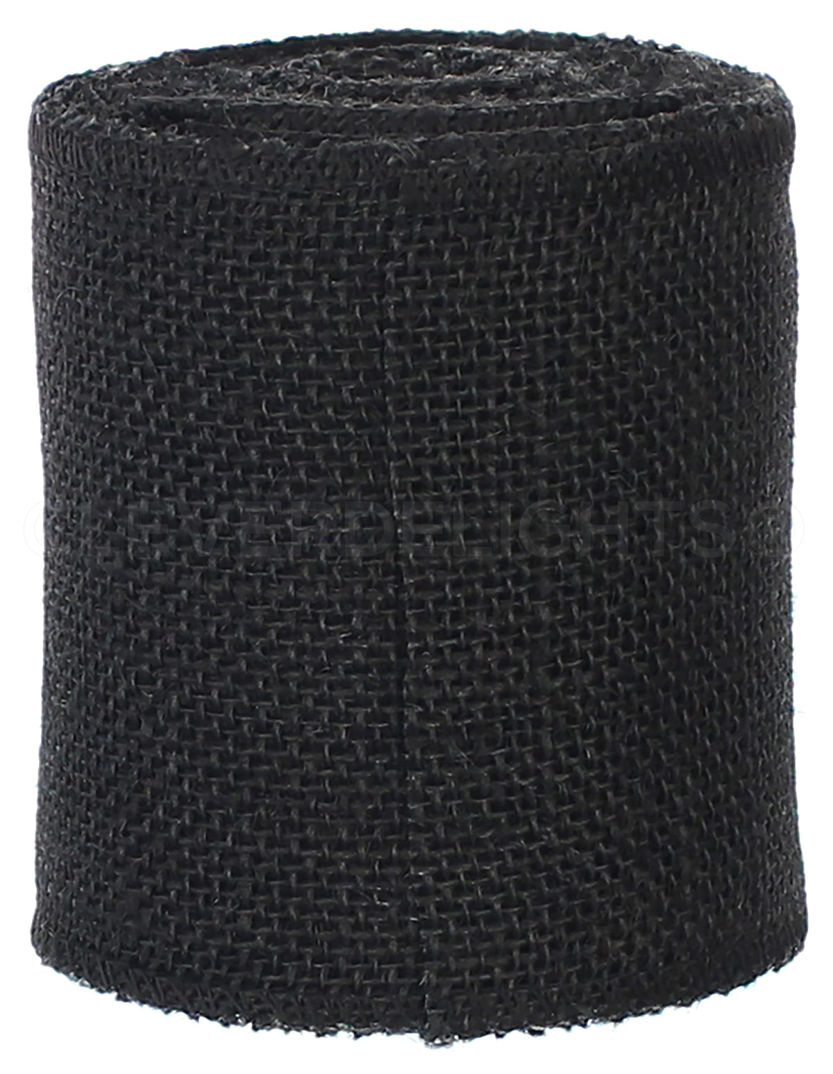 CleverDelights 4" Black Burlap Ribbon - Finished Edge - 10 Yards - Jute Burlap Fabric