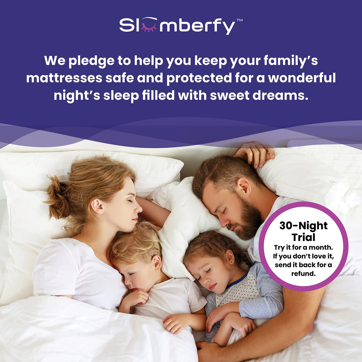 Queen Size Waterproof Bamboo Mattress Encasement by Slumberfy - Premium Skin-Safe Mattress Protector with 360° EZ Zipper, Lab-Tested Bed Bug, Zippered Encasement (60x80 in)