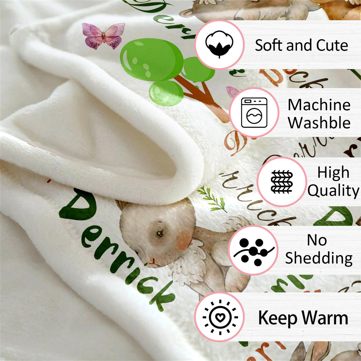 Personalized Baby Blankets for Girls Boys, Custom Throw Babies Blanket with Name, Super Soft Newborn, Babies Girls Boys Receiving Blanket, Custom Baby Shower Birthday Gifts
