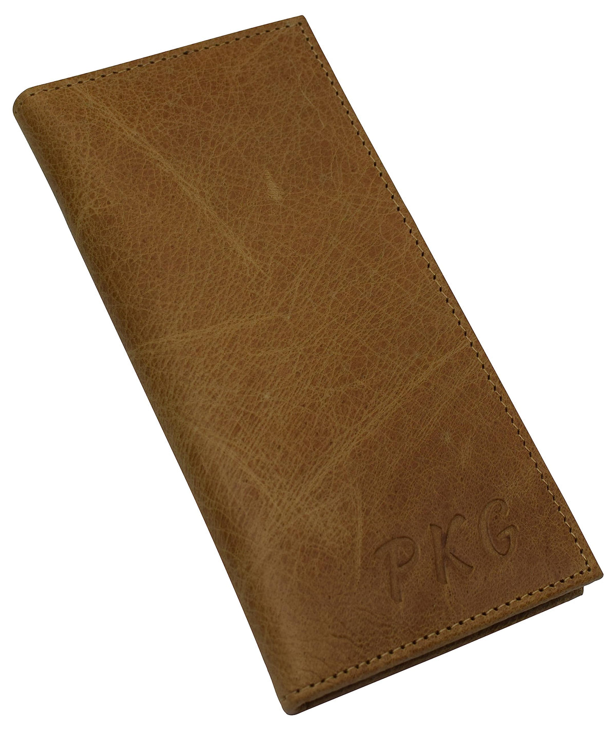 MARSHAL Personalized Cowhide Leather Basic Checkbook Cover RFID Blocking for Men Women