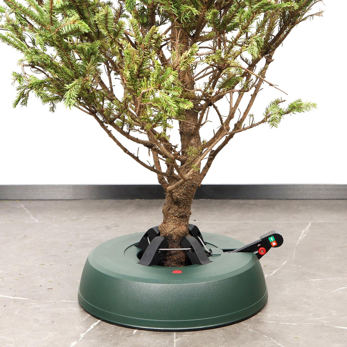 Blissun Christmas Tree Stand with Water Reservoir, Fast Clamp, Foot Pedal, Water Level Indicator, Fits up to 8FT Real Trees