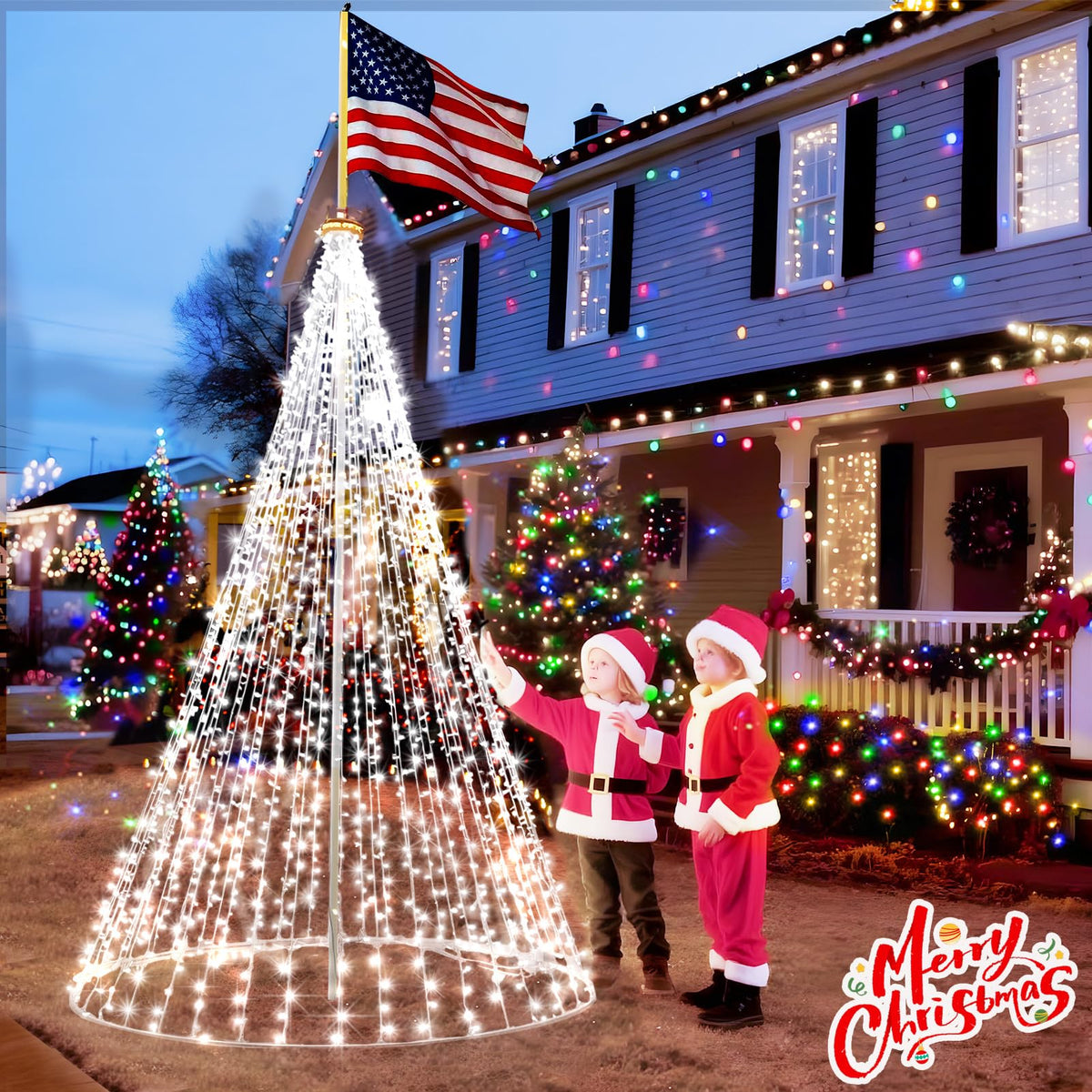 KNONEW 403ft 1000 LED String Lights Outdoor Christmas Lights 8 Modes & Timer Fairy Light Plug in Waterproof LED String Lights for Xmas Yard Tree Wedding Party Holiday Decorations (Cool White)