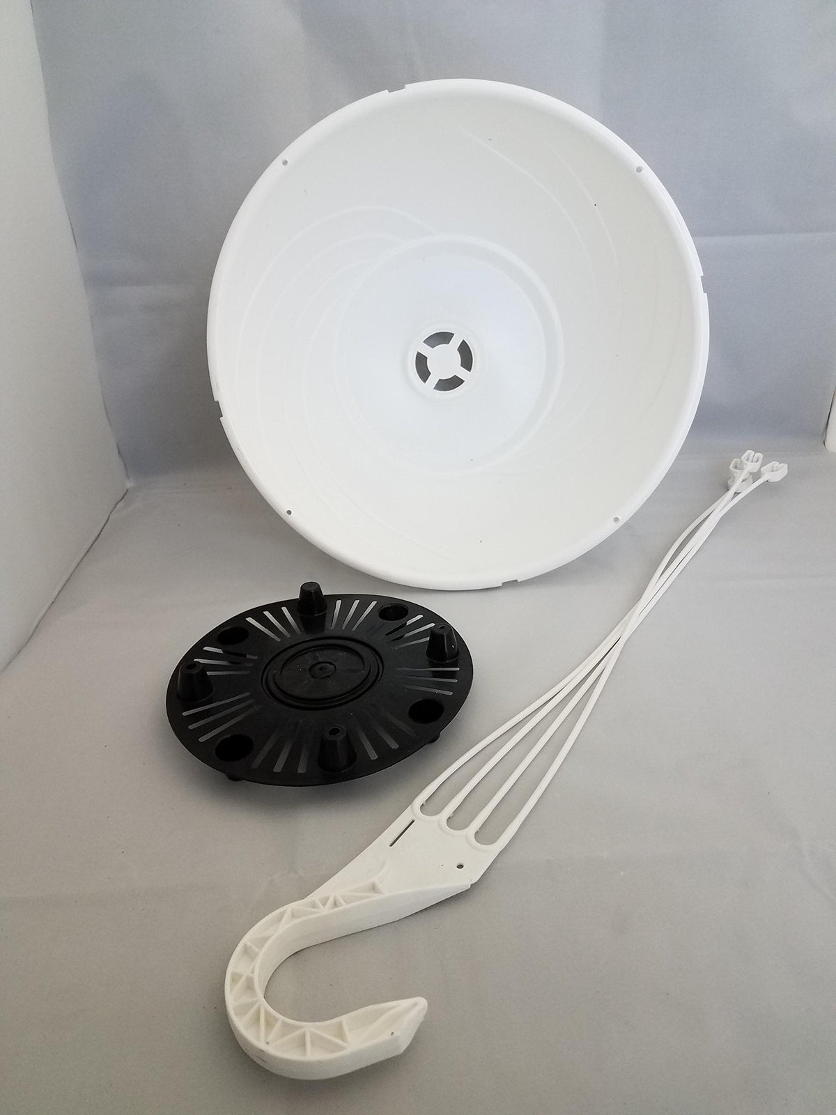 12" Diameter White Plastic Deco Swirl Hanging Basket by Landmark Plastics (5)