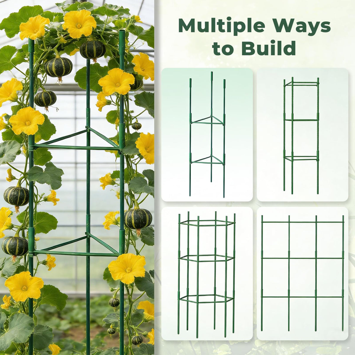 SDLDEER 8 Pack Tomato Cages for Garden, Up to 48in Adjustable Tomato Cage, Tomato Stakes Plant Cage for Garden Plant Support, Climbing Vegetables Plants Flowers