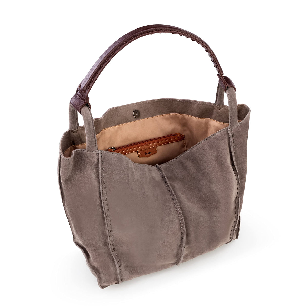 The Sak Los Feliz Large Tote Bag - Premium Leather Handbag With Stylish Design For Everyday, Travel, Beach Bag - Roomy, Durable, Lined Purse With Shoulder Bag Strap, Zipper Pocket