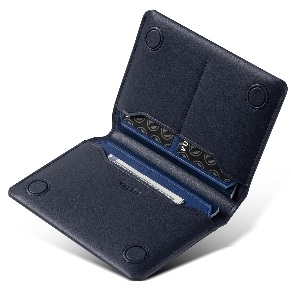 VULKIT Slim Minimalist Passport Wallet RFID Blocking Passport Holder for Travel, Leather Travel Wallet for Men Women, Magnetic Closure