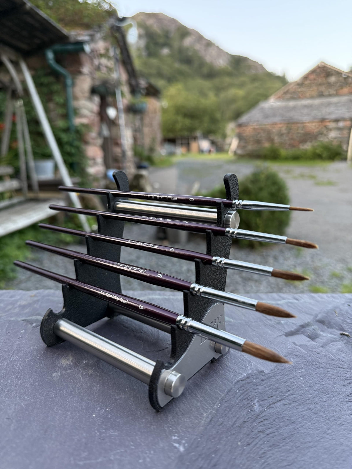 Paint Brush Holder and Drying Rack – For Small to Medium Brushes - Hand Made Artist Brush Organizer for Studio - Pen Holder – Display Rack – Arts and Crafts - Earth and Fiber Co