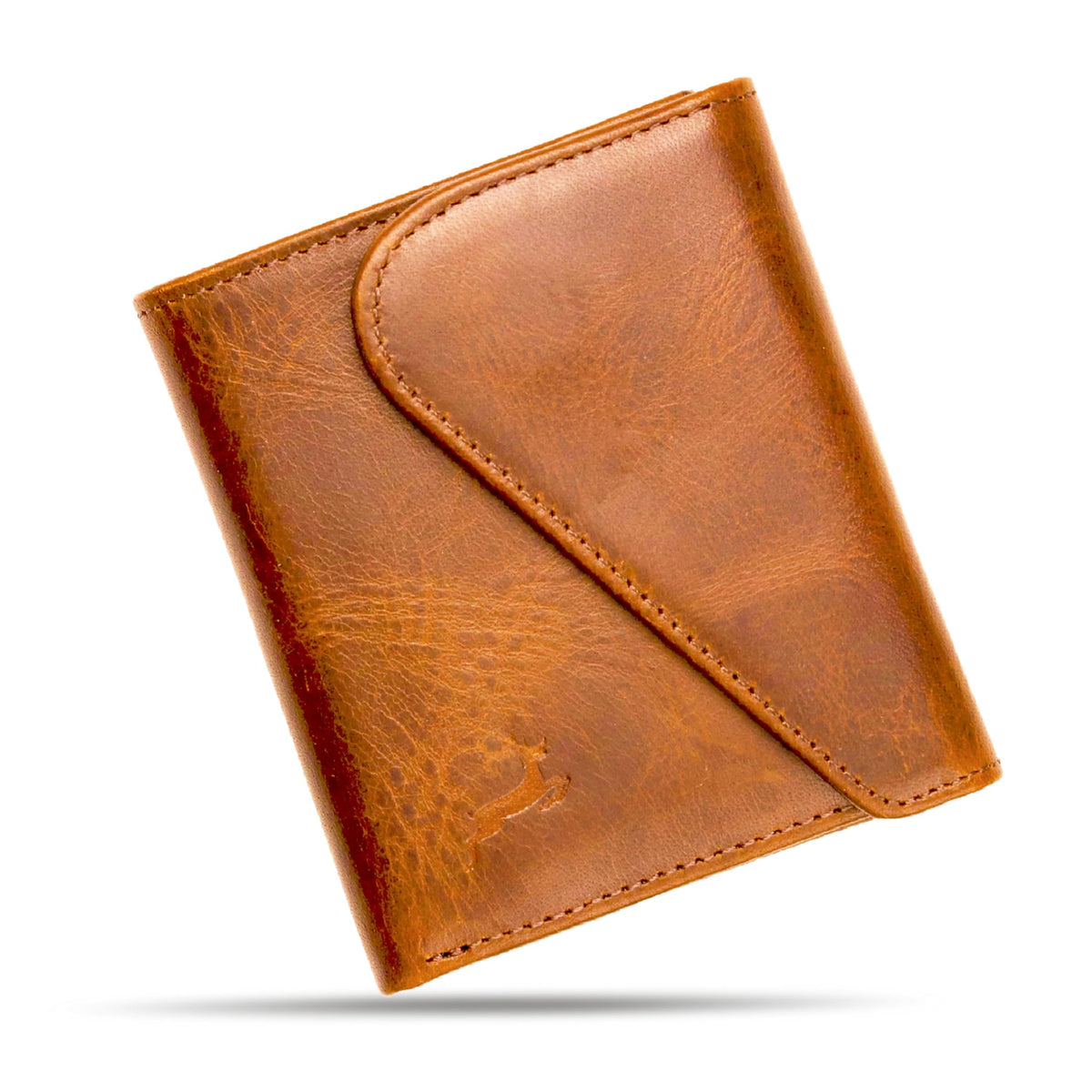 Full-Grain Leather Wallet for Men, Handcrafted Mens Bifold Wallet with RFID Blocking, Magnetic Closure, Slim Minimalist Thin Design, ID Window, Book Shaped Gift Ready Box, 3-Year Warranty