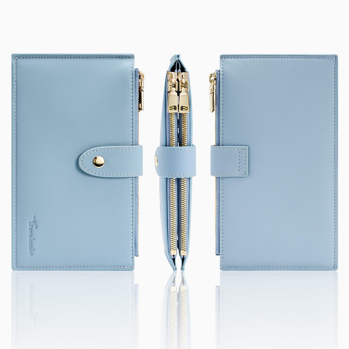 Travelambo Leather Wallets for Women Slim RFID Blocking Bifold Credit Card Holder Wallet