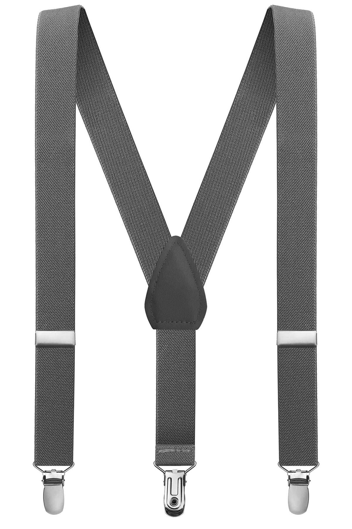 Moulen 1 Inch Durable Suspenders for 3Y-9Y Kids Boys Girls, Charcoal-Gray, 26 Inch