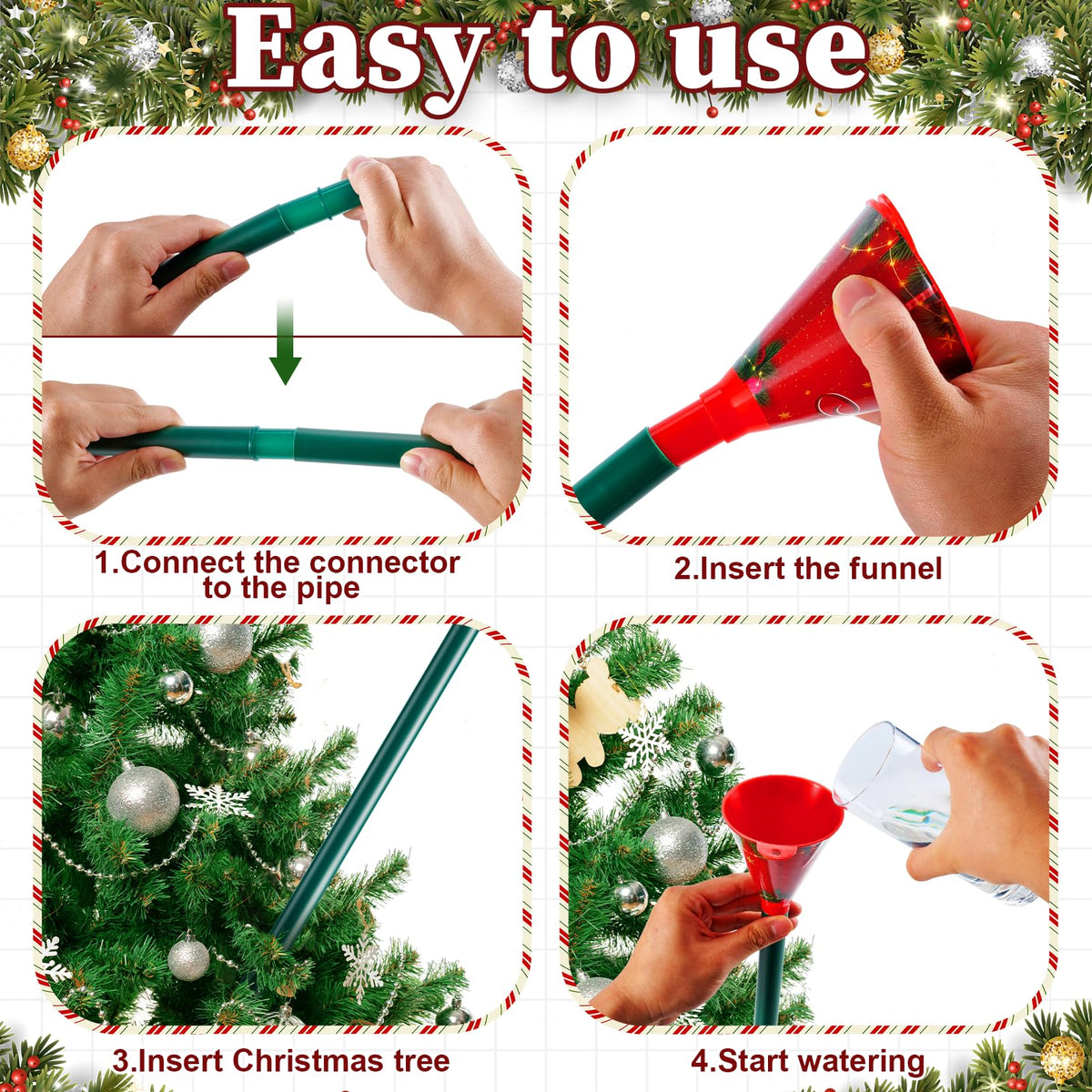 VICAMB 39.3 Inch Christmas Tree Watering Funnel,Christmas Tree Watering System Device,Long Tree Watering Funnel Spout for Indoor Outdoor Xmas Tree