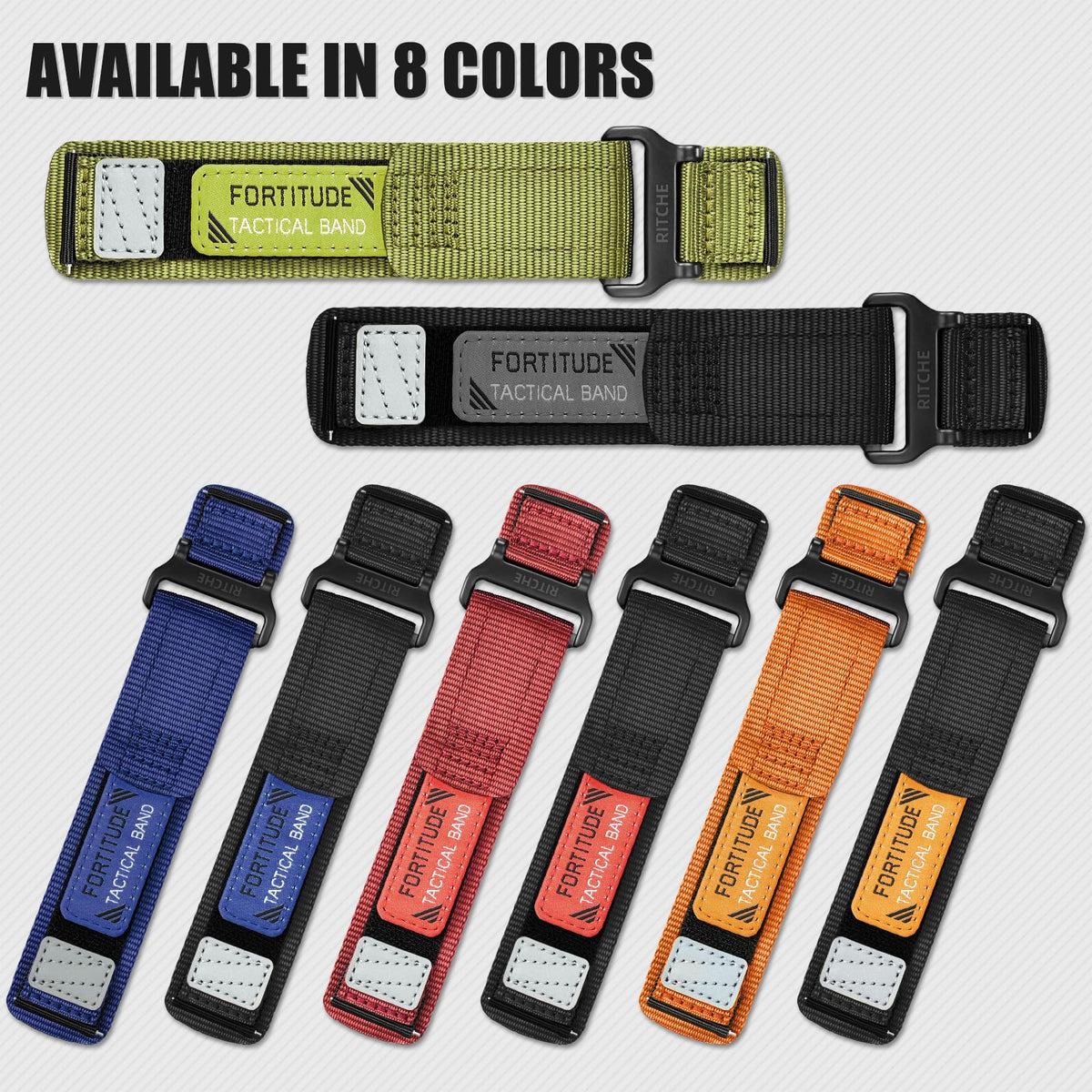 Ritche Christmas Gift Nylon Sport 22MM Quick Release Watch Band for men women,Replacement Timex Watch bands Black, White Elephant Gifts, Stocking Stuffers for Men