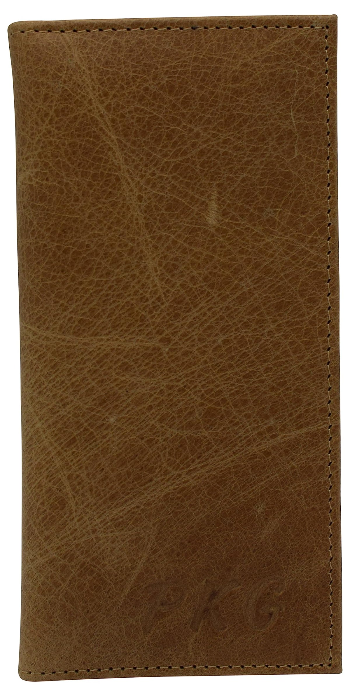 MARSHAL Personalized Cowhide Leather Basic Checkbook Cover RFID Blocking for Men Women
